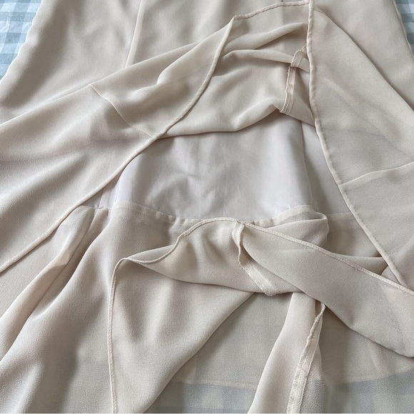 Joseph Ribkoff Nude Crepe Midi Skirt Size 8 Romantic Feminine Oldies Chic - Picture 6 of 12